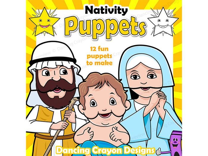 Xmas Craft Match Getaway Printable Paper Bag Nativity Puppets image regarding Nativity Printable titled Xmas Craft Recreation Trip Printable Paper Bag Nativity Puppets